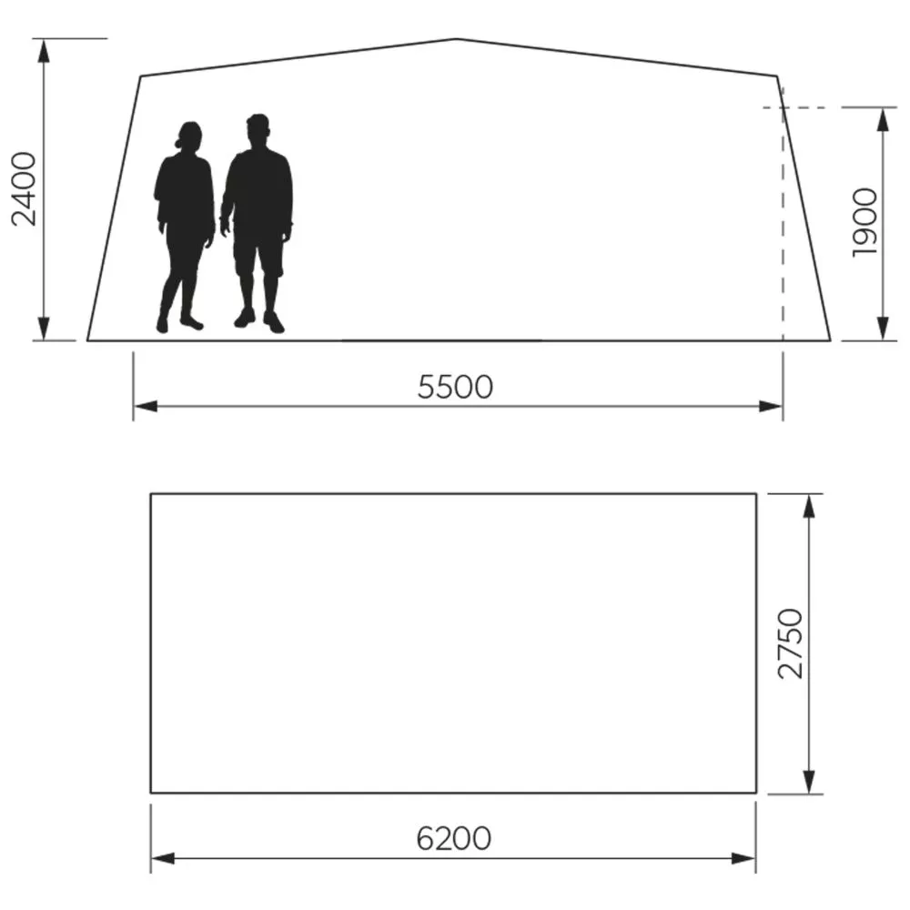 Luftvorzelt Wohnwagen Dometic Residence AIR All-Season | Grösse 15 | 1.000 - 1.025 – Bild 2