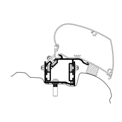 Thule Markisen-Adapter Für VW Crafter / MAN TGE Baujahr 2017, Dachmarkisen Serie 6