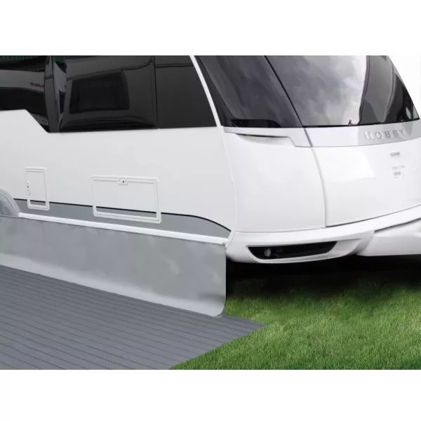 Hindermann Bodenschürze / Windblende, Premium, Hellgrau